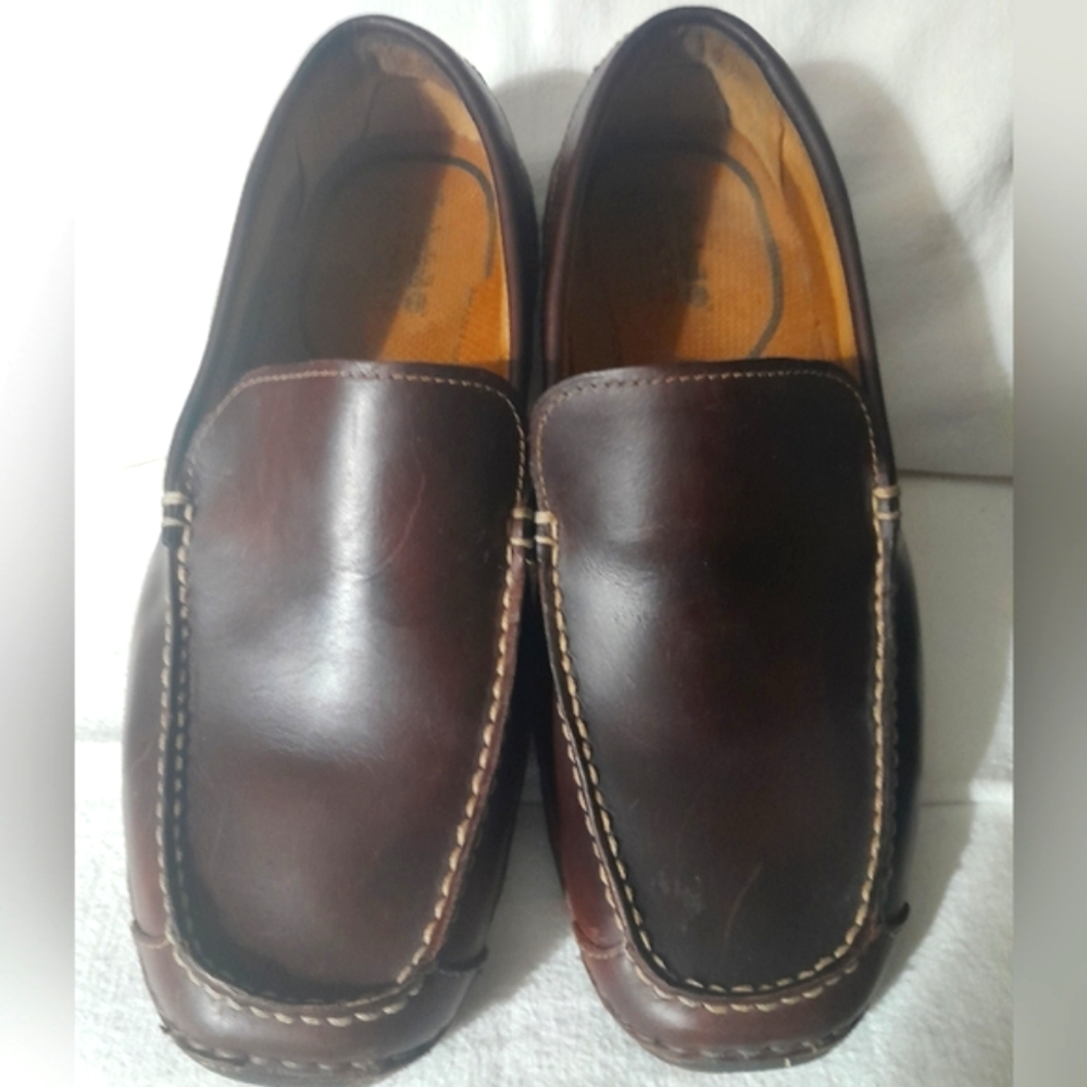 Timberland Dark Brown Leather Slip-On Loafers